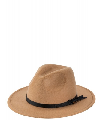 Plain Felt Fedora Hat HA320041 TAUPE